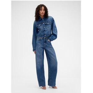 Gap × Victoria Beckham High Rise Arc Jeans | Medium Wash | Size 33